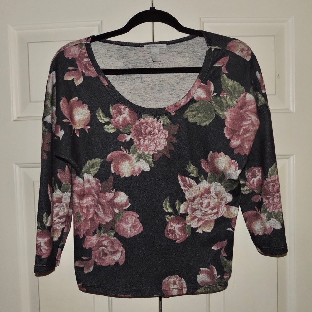 Floral Quarter Sleeve Top